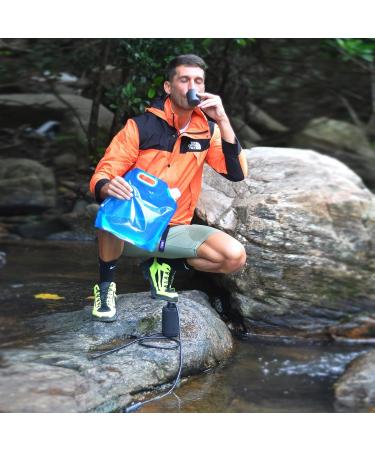 Portable 0.01 Micron 5-Stage Water Filter with Emergency Lighting for Camping - Buy Online on GoSupps.com
