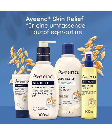 Aveeno Skin Relief Moisturizing Hand Cream (75 ml) - Perfume-Free Vegan Formula for Very Dry Hands with Soothing Oats & Shea Butter | Natural Skin Care - Buy Online on GoSupps.com