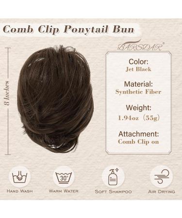 BARSDAR Synthetic Hair Dutt Extension - Golden Chestnut Brown Chignon with Clip | Short Pferdes Dutt for Women - 20cm - Buy Online on GoSupps.com