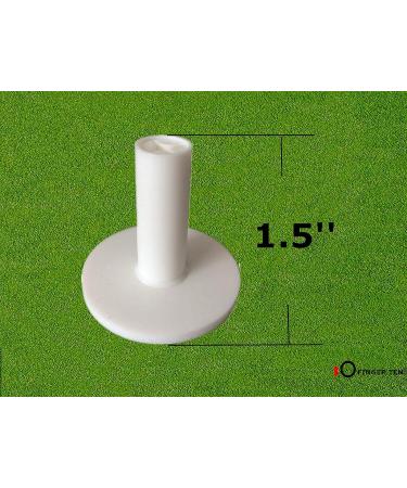 FINGER TEN Golf Rubber Tee Driving Range 5 Pack - Indoor/Outdoor Practice Mat Tee Adaptor Set - White/Black Tee Holder for Hitting Mats, 1.5 Size - Buy Online on GoSupps.com