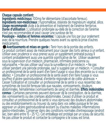 EBMfer 100mg Iron with Vitamin C - High Potency Vegan Capsules | Gentle on Stomach | 30 Count - Buy Online on GoSupps.com