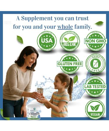 Now New UTI-Slip D Mannose Non GMO Organic Source Powder 130g jar. - Buy Online on GoSupps.com