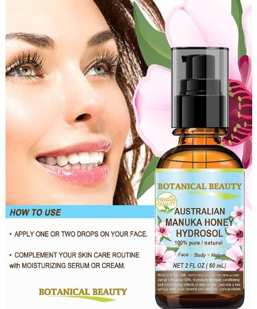 Australian Manuka Honey Hydrosol Floral Water | 100% Pure Natural Facial Toner & Moisturizer | Botanical Beauty 2 fl. oz - Buy Online on GoSupps.com