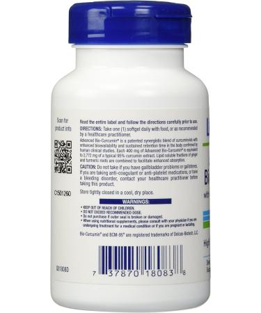 Life Extension Advanced Bio-Curcumin with Ginger & Turmerones - 30 Count (Pack of 2) - Buy Online on GoSupps.com
