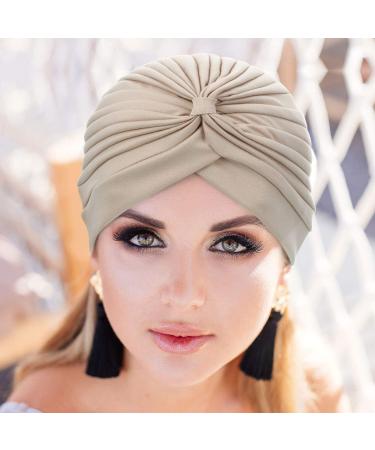 6-Piece Multicolor Soft Turban Head Wrap Set for Women - Pleated Beanie Cap Collection - Buy Online on GoSupps.com