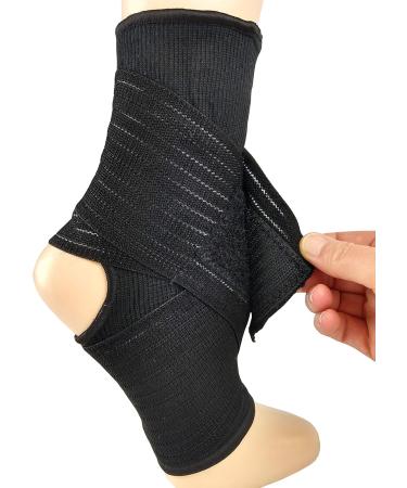 Buy Blue Jay Adjustable Ankle Wrap - Elite Healthcare Brand Doctor Recommended Black Small - Perfect Fit & Support for Injury Recovery - Buy Online on GoSupps.com