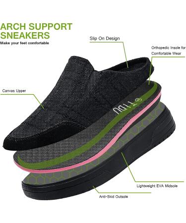 TIDU Women's Orthopedic Arch Support Slippers - Plantar Fasciitis Diabetic Comfort Mules - Buy Online on GoSupps.com