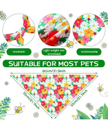 Summer Floral Dog Bandanas Bulk - 20 Pieces Hawaii Pattern Scarf for Small, Medium, Large Pets - Buy Online on GoSupps.com