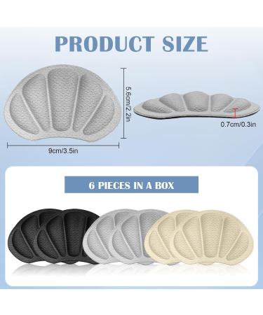 6-Piece Premium Heel Cushion Inserts | Heel Protection Pads for Men | Boot Shoe Filler & Protector - Gray Black Skin Colors - Buy Online on GoSupps.com