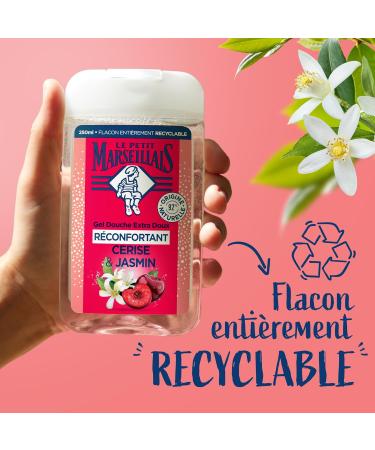 Le Petit Marseillais | Extra Gentle Comforting Cherry & Jasmine Shower Gel (250 ml bottle) 92% ingredients of natural origin pH neutral for the skin and without colorant - Buy Online on GoSupps.com