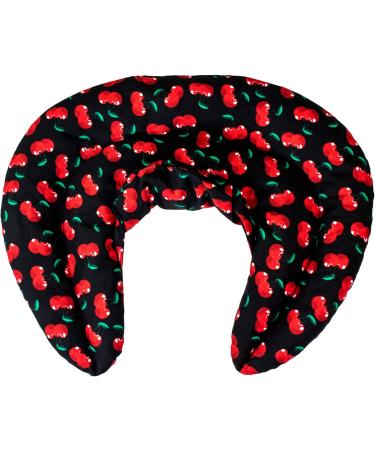 Cozy Cherry-Black Neck Pillow with Stand-Up Collar - Heat Pad & Cherry Stone Comfort - Buy Online on GoSupps.com