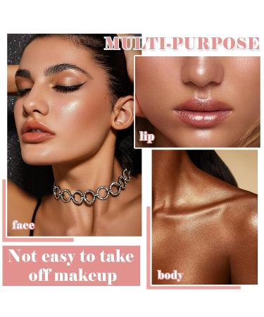 Shimmer Glitter Highlighter Contour Palette - Long Lasting Face & Body Makeup - Buy Online on GoSupps.com