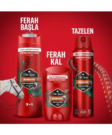  Old Spice Old Spice Bearglove 6-pack of men's shower gels and shampoos 6 x 400ml - Buy Online on GoSupps.com