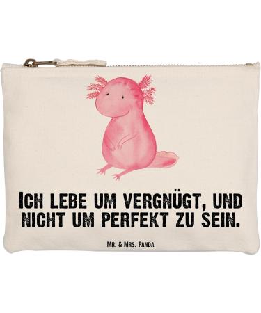 Mr. & Mrs. Panda XL Axolotl Makeup Bag - Perfect Gift for Beauty Lovers | Large Cosmetic Etui - Buy Online on GoSupps.com