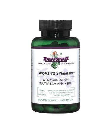 Vitanica Women's Symmetry High Potency Multivitamin and Mineral Vegan 90 Capsules - Buy Online on GoSupps.com