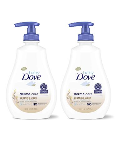 Dove Soothing Baby Body Wash To Soothe Delicate Baby Skin Derma Care No Artificial Perfume or Color, Paraben Free, Phthalate Free, 13 Ounce (Pack of 2) Fragrance Free 13 Ounce (Pack of 2)