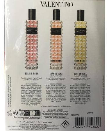 Valentino Donna Born in Roma Travel Spray Perfume 3PC Gift Set Born In Roma Eau De Parfum 0.5 Oz + Born In Roma Coral Fantasy EDP 0.5 Oz + Born In Roma Yellow Dream EDP 0.5 Oz 1.5 Fl Oz (Pack of 1) - Buy Online on GoSupps.com