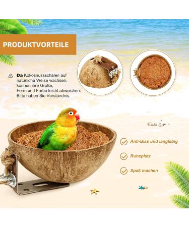 Natural Coconut NC Birds Nest Set - Ultimate Bird Playground & Cage Accessories for Budgies & Nymphs - Buy Online on GoSupps.com