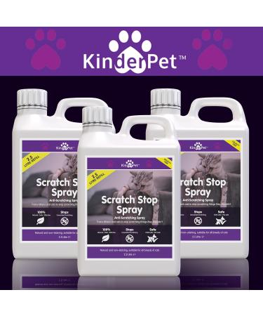 KinderPet Eco Anti Cat Scratch Deterrent Spray Big Value 2.5L Refill Protect Furniture Stop Cats Kittens Scratching Doors Carpets Walls Cruelty Free Pet Safe - Buy Online on GoSupps.com