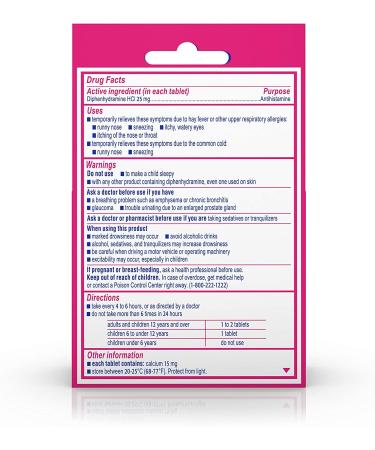 Benadryl Ultratabs Go Packs 8 Antihistamine Tablets - Diphenhydramine HCl - Travel Size Packets - Buy Online on GoSupps.com