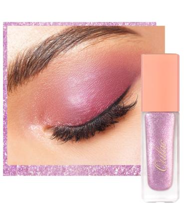 Oulac Liquid Glitter Eyeshadow Shimmer Eyeshadow Metallic Purple Eyeshadow Liquid Eyeliner with Fine Sparkle Blendable Sparkly Eye Make-up Crease Resisatnt Non-Greasy Vegan 5.4g Jump!! (08)