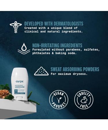 Carpe Underarm Antiperspirant Deodorant Advanced Sweat & Odor Protection Formula - Deodorant for Men & Women - Mountain Breeze Mountain Breeze 1.69 Fl Oz (Pack of 1) - Buy Online on GoSupps.com