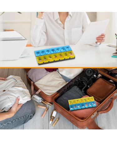 7-Day & 14-Day XL Tablet Box Dispenser for Vitamins & Medication - Large Yellow Accessory - Buy Online on GoSupps.com