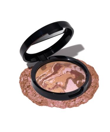 LAURA GELLER NEW YORK Baked Blush-n-Bronze Marbleized 2-in-1 Sculpting Bronzer Blush - Earthy Bronze - Contour Face with a Radiant Flush 19 Earthy Bronze