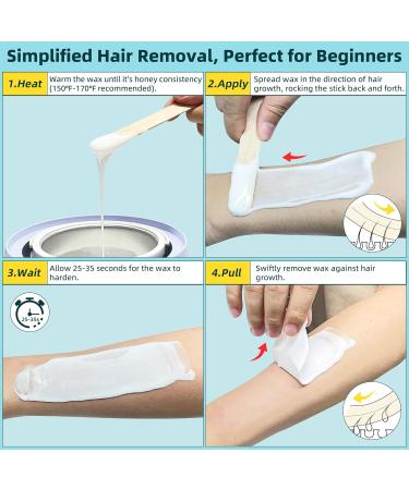 Hair Removal Wax Beads - 1lb Unscented White Hard Wax for Sensitive Skin | Full Body Waxing | Perfect for All Hair Types & Bikini | Salon Quality - Buy Online on GoSupps.com