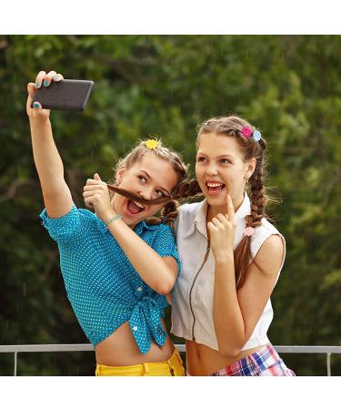 76-Piece Multi-Colored Flower and Bowknot Hair Barrettes for Girls - Cute 80s 90s Cartoon Design Hair Clips - Hairpins Hair Accessories - Buy Online on GoSupps.com