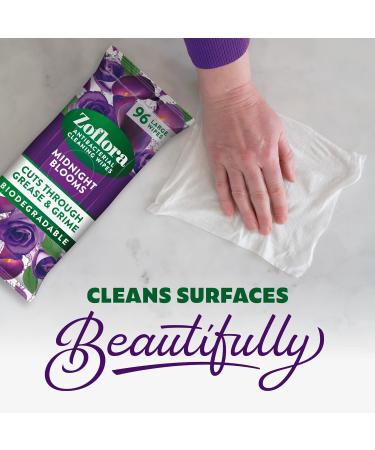 Zoflora Midnight Blooms Biodegradable Wipes Antibacterial Multi-surface Cleaning Wipes Convenient Quick Cleaning (Pack of 1 96 Wipes) - Buy Online on GoSupps.com