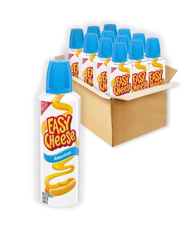 Easy Cheese American Cheese Snack, 12 - 8 oz Cans