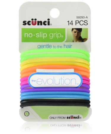 Scunci The Evolution No Slip Grip Hair Ties Assorted Color - 14 CT - Buy Online on GoSupps.com