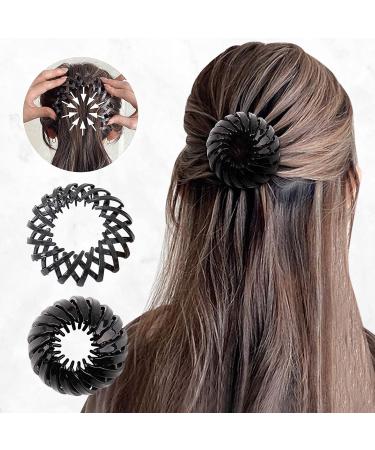 Vidfair Vintage Bird Nest Hair Clips - 3 Piece Set - Geometric Ponytail Loops for Elegant Hairstyles - Buy Online on GoSupps.com