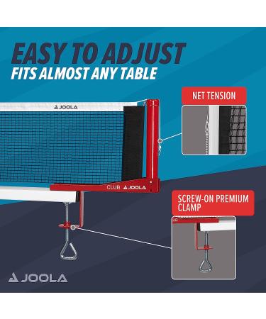 JOOLA Club Competition Table Tennis Net & Post Set - Portable 72 Regulation Size Ping Pong Screw On Clamp Net - Buy Online on GoSupps.com