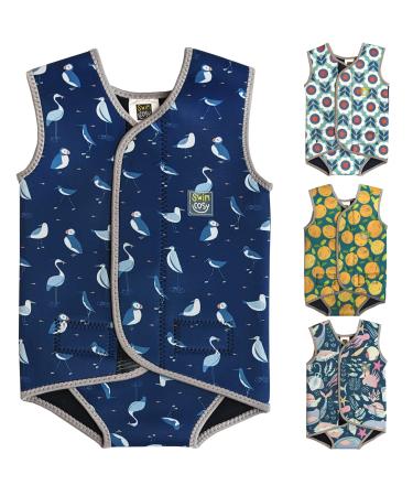 Swim Cosy Baby/Toddler Wetsuit Vest with UPF50 - Neoprene Wrap around design for Boys/Girls 0-3 years - Unicorns Dinosaurs Ducks Seaside Birds LARGE 18-30 Months