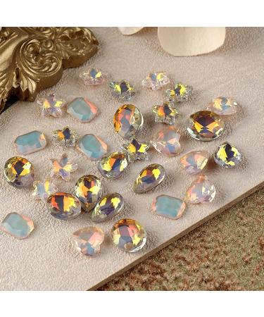 FEIlei 30Pack Fashion Glass Nail Art Jewelry Charms Crystal 3D Diamond Rhinestones DIY - Buy Online on GoSupps.com