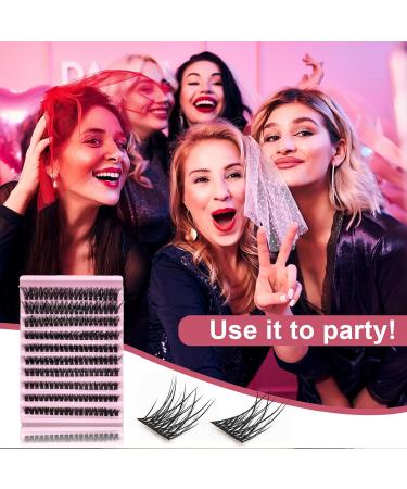 XQMMGO False Eyelashes 80D Individual Eyelashes D Curl False 8-16mm Mixed Length Reusable Cluster Lashes Kit for Beginners DIY at Home - Buy Online on GoSupps.com