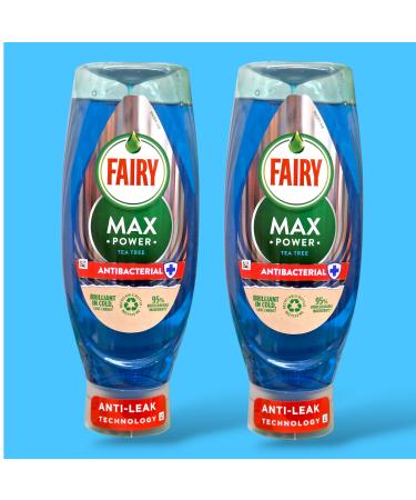 Fairy Max Power Antibacterial Tea Tree Washing Up Liquid 2 x 640 ml Twin Pack - Buy Online on GoSupps.com