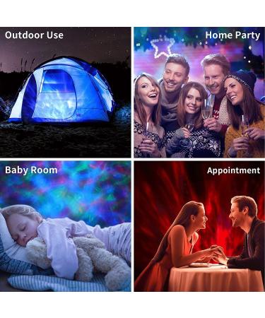 Ocean Wave Projector - 8 Lighting Modes Skylight Projection Lamp with Sleep Aids, Remote Control & Timer Function - Ideal for Children's Bedroom & Living Room Decor - White - Buy Online on GoSupps.com