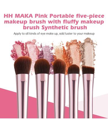 HH MAKA Pink Eyeshadow Brush Set - Upgrade 5Pcs Eye Brushes with Portable and Premium Storage Box - Buy Online on GoSupps.com