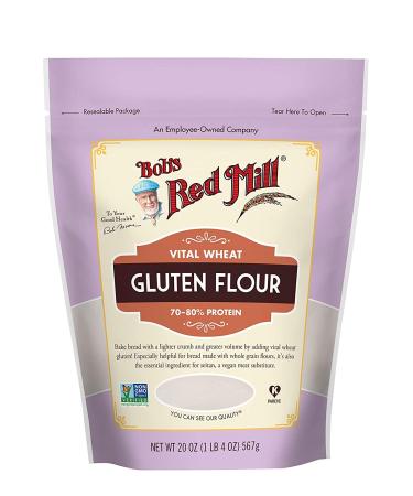 Bob's Red Mill Vital Wheat Gluten Flour 20 oz - Pack of 4 | High Quality Ingredient for Baking - Buy Online on GoSupps.com
