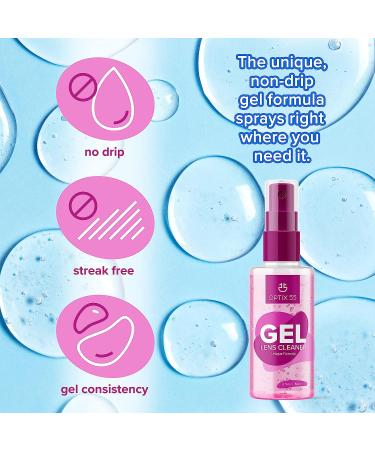 2oz Gel Lens Cleaner Kit with Microfiber Cloths | Safe for AR Coated Lenses | For Glasses, Screens, Electronics (4oz Pink) - Buy Online on GoSupps.com