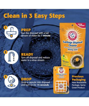 Arm & Hammer 12-Count Sink Garbage Disposal Cleaner Capsules - Citrus Scent with Baking Soda Power - Buy Online on GoSupps.com
