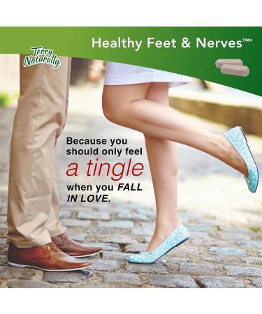 Terry Naturally Healthy Feet & Nerves Supplement - 60 Vegan Capsules (Pack of 2) - Nerve Function Support with B Vitamins & Boswellia - Non-GMO & Gluten Free - Buy Online on GoSupps.com