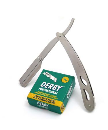 Stainless steel interchangeable blade knife insert razor with 100 razor blades