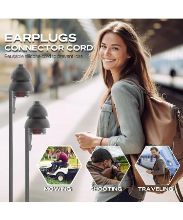 NAIICUTE Noise Protection Earplugs - Reusable Soft Silicone Perfect for DIYers & Professionals | 2 Pairs Black - Buy Online on GoSupps.com