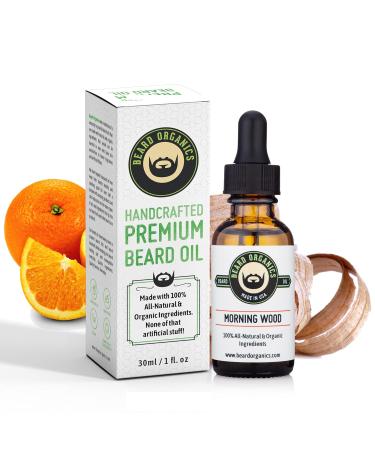 Beard Organics Morning Wood Beard Oil - Cedarwood & Orange | Premium Grooming for Men - Buy Online on GoSupps.com