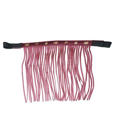 Fly fringes for horses fly mask with fringe & Velcro fastener fly hood for Shetty Pony Cob Warmblood KB (thoroughbred (COB) Bordeaux) Bordeaux