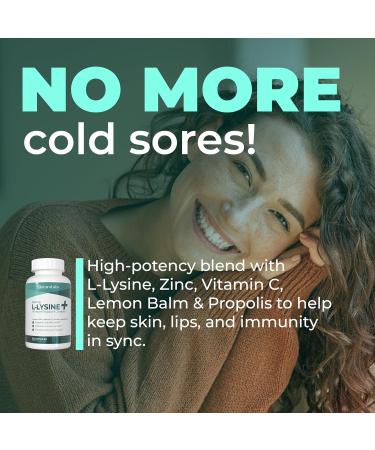NATURALABS L-Lysine + Cold Sore Immune Support Complex with Vitamin C Zinc Bee Propolis Lemon Balm & 9-in-1 Herbal Complex Promotes Lip & Skin Health Antioxidant Immune Formula 120 Ct - Buy Online on GoSupps.com
